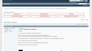 
                            4. Login Page not opening... - India Broadband Forum