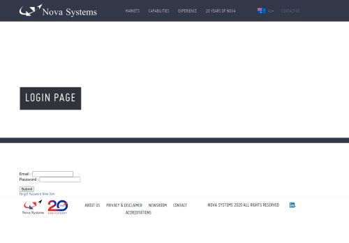 
                            9. Login Page - Nova Systems