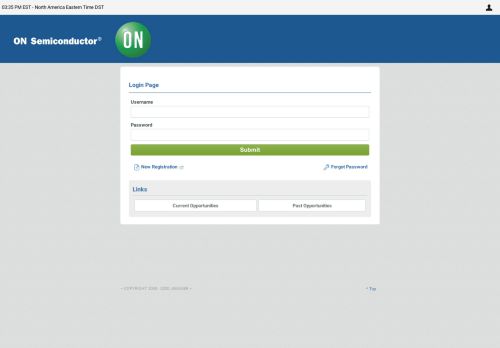 
                            8. Login page (ON Semiconductor Supplier Portal)