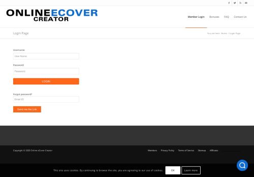 
                            13. Login Page - Online eCover Creator
