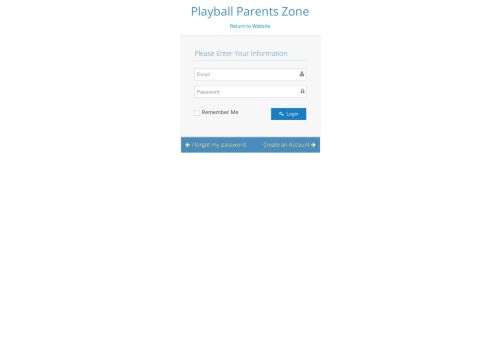 
                            5. Login Page - Playball Parent Zone