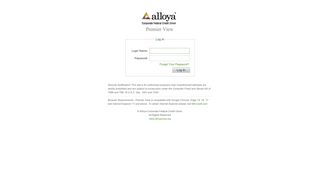 
                            1. Login Page - Premier View - Alloya Corporate Federal Credit Union