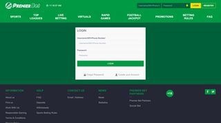 
                            11. Login Page | Premierbet