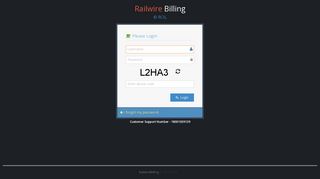 
                            2. Login Page - Railwire Billing