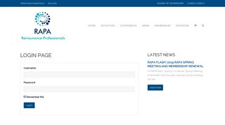 
                            2. Login Page - Reinsurance Administration Professional Association