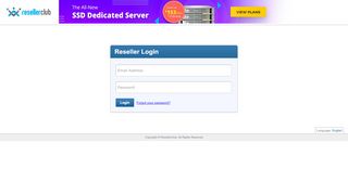 
                            2. Login Page - ResellerClub