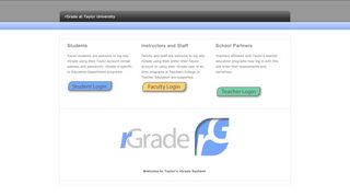 
                            8. Login Page :: rGrade at Taylor University - Educational Informatics