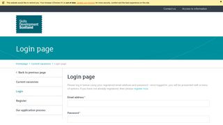 
                            3. Login page | Skills Development Scotland - Current vacancies