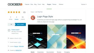 
                            4. Login Page Style plugin - October CMS