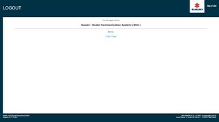 
                            6. Login Page - Suzuki - Dealer Communication System ( DCS )