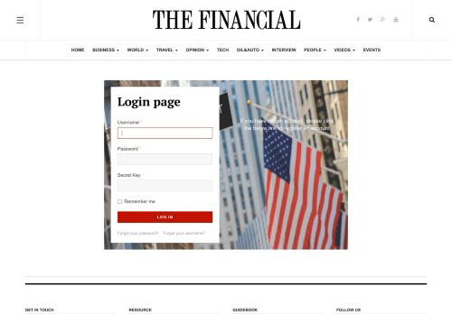 
                            7. Login page - The Financial
