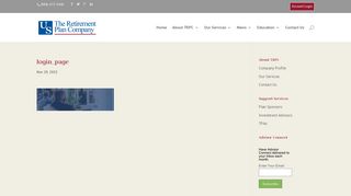
                            2. login_page - The Retirement Plan Company