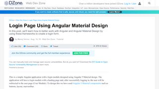 
                            12. Login Page Using Angular Material Design - DZone Web Dev