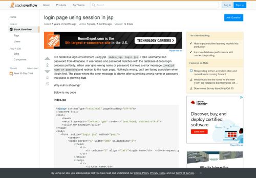 
                            7. login page using session in jsp - Stack Overflow