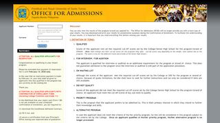 
                            2. Login Page - UST Admissions