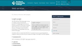 
                            2. Login page | Web services at PCC - Portland Community College