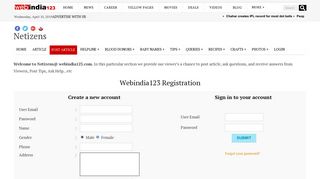 
                            6. Login Page - webindia123.com