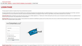 
                            2. Login Page - Webnames.ca