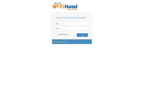 
                            2. Login Page - Wi-Fi Hotel