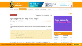 
                            12. login page with the help of linq pages - CodeProject