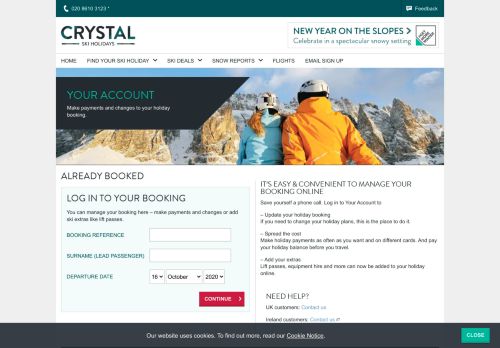 
                            8. Login page | Your Account | Crystal Ski