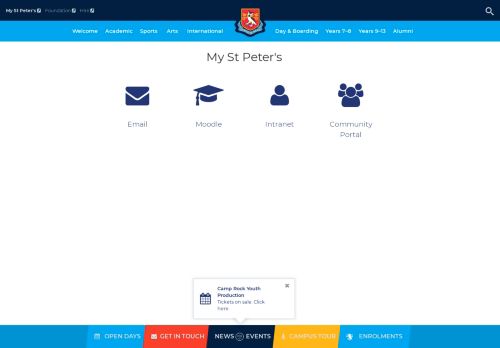 
                            1. Login Pages - St Peter's Cambridge