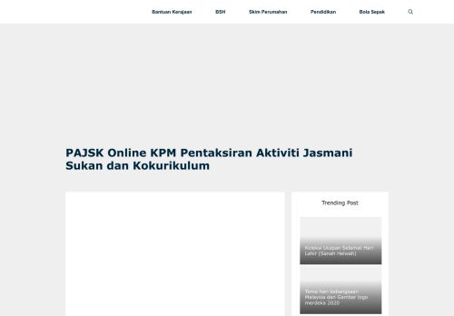 
                            5. Login PAJSK Online KPM Sekolah Rendah dan Menengah
