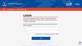 
                            4. Login - Palace TV - Crystal Palace