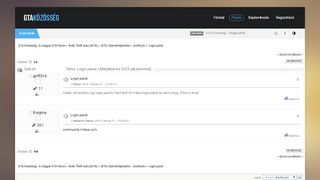 
                            9. Login panel - Archívum - GTAKözösség