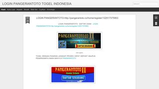 
                            6. LOGIN PANGERANTOTO TOGEL INDONESIA