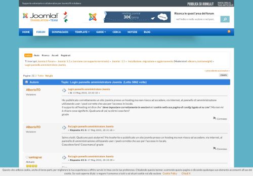 
                            5. Login pannello amministratore Joomla - Joomla.it Forum