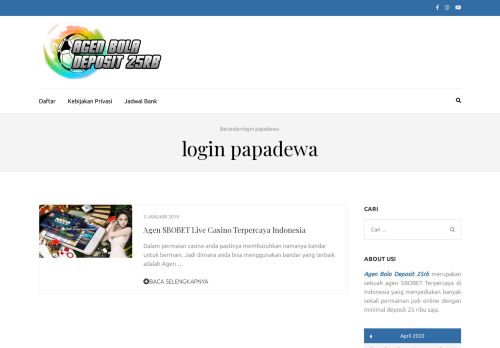 
                            2. login papadewa Archives | Agen Bola Deposit 25rb | Daftar SBOBET ...