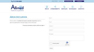 
                            11. Login para Área Exclusiva | Allmed Medicina Ocupacional