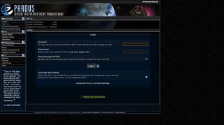 
                            5. Login - Pardus - Free Browser Game set in Space