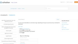 
                            10. Login (Parent) – Schoology Support