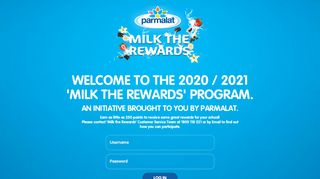 
                            7. Login - Parmalat Milk The Rewards Program