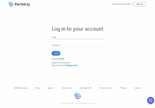 
                            6. Login - Partial.ly - Payment Plan Software