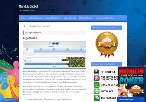 
                            13. Login Pasangsini | Maindulu Sbobet