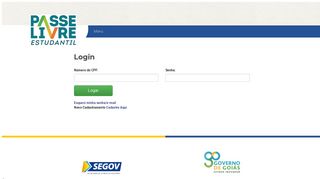 
                            4. Login Passe Livre Estudantil - Juventude GO