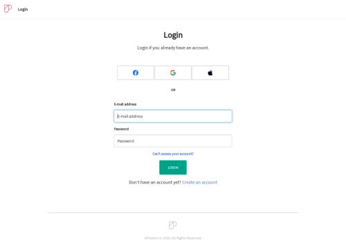 
                            2. Login - Passion.io