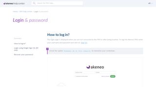 
                            3. Login & password - Akeneo Help center