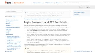 
                            8. Login, Password, and TCP Port labels - Documentation for Remedy ...