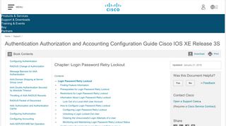 
                            4. Login Password Retry Lockout - Cisco