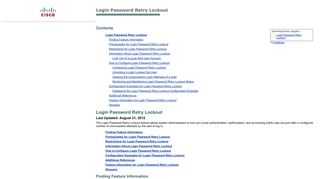 
                            2. Login Password Retry Lockout [Support] - Cisco Systems