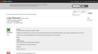 
                            1. Login Password « SliTaz Forum