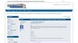 
                            10. Login - Passwort ändern. Extra Changeformular erstellen? - Access ...