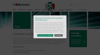 
                            1. Login - passwortgeschützt | primion