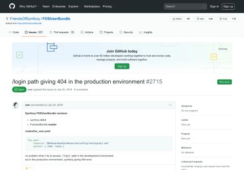 
                            6. /login path giving 404 in the production environment · Issue #2715 ...