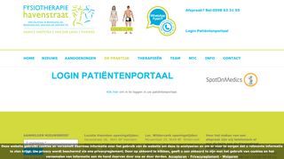 
                            10. Login patiëntenportaal - Fysiotherapie Havenstraat