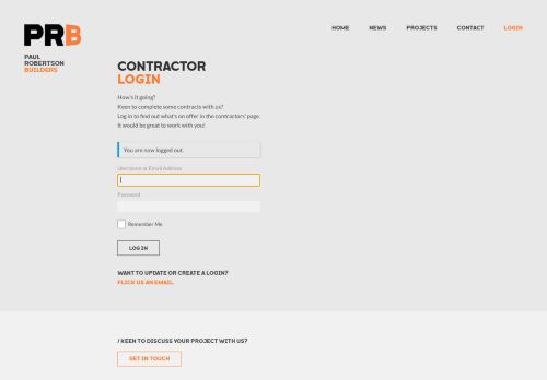 
                            13. LogIn | Paul Robertson Builders – PRB